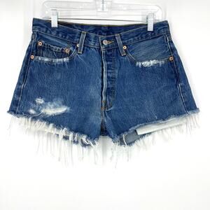 Vintage Levi’s 501 Short Denim Shorts Size 33 Button Fly Summer Fall Outdoor